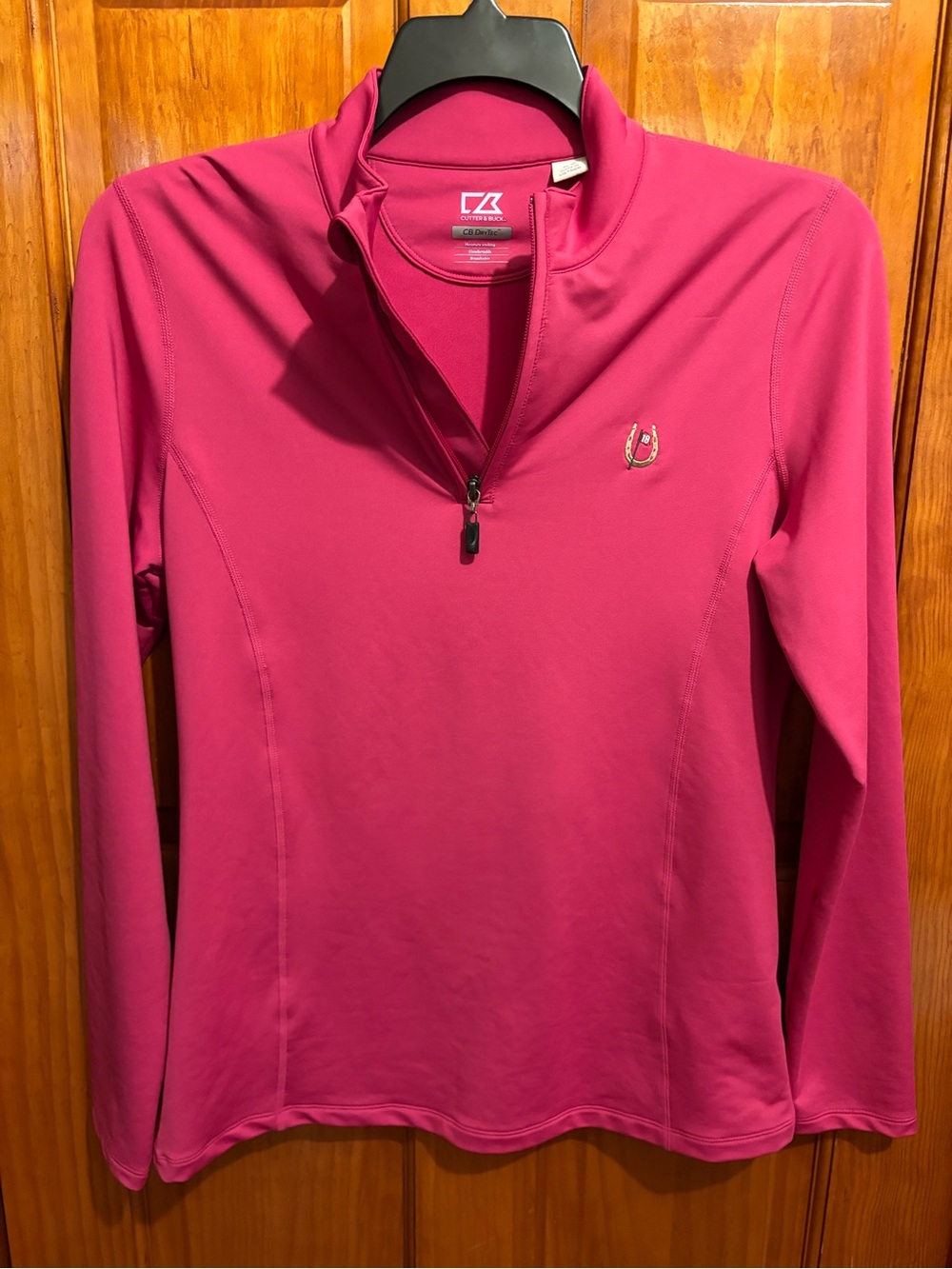 Cutter & Buck Women's Fuchsia Long-Sleeve Half-Zip Pullover